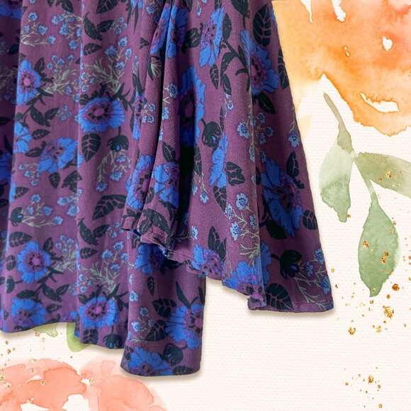 Free People Magic Mystery Top Bell Sleeve Floral Print πΊπ - Picture 4 of 6